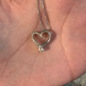Sterling silver heart necklace